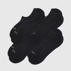 NWOT QUINCE 4 Pack Everyday Lightweight Cotton No-Show Socks XS/Small Black 5744